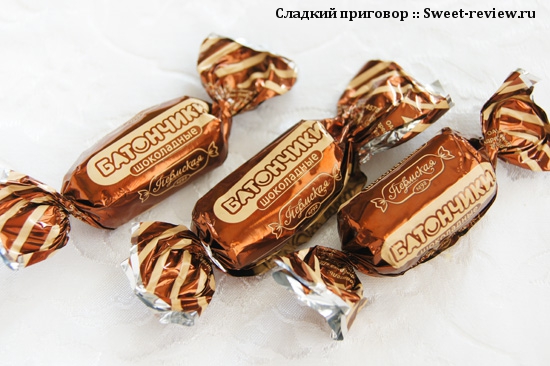 Конфеты "Батончики шоколадные" (Пермская фабрика, Пермь)